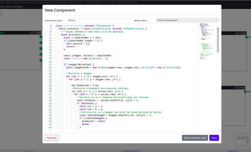 OpenCV-Flow New Component Example